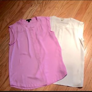 Set of 2 JCrew Sleeveless Dressy Popover Shirts